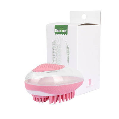 Dog Cat Bath Brush 2-in-1 -  Pet SPA Massage Comb Soft Silicone Pets