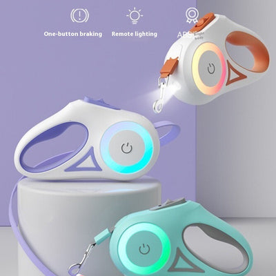 Dog Leash Retractable Leash - Dog Collar Spotlight Automatic