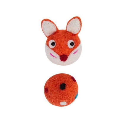 Colorful Felt Cat Toy Ball - Stretchy Fun for Active Pets