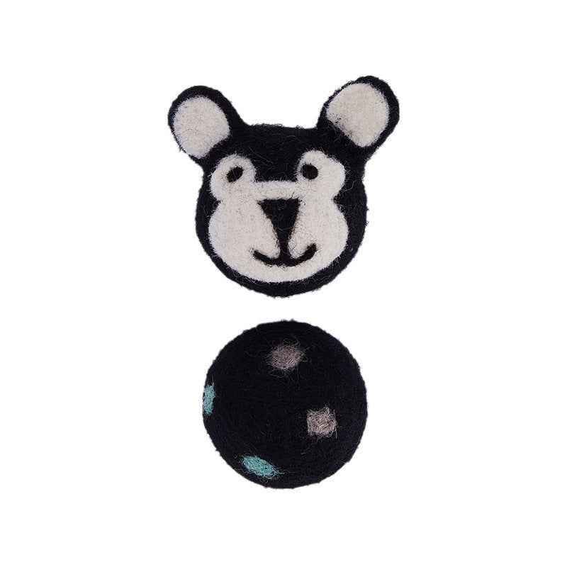 Colorful Felt Cat Toy Ball - Stretchy Fun for Active Pets