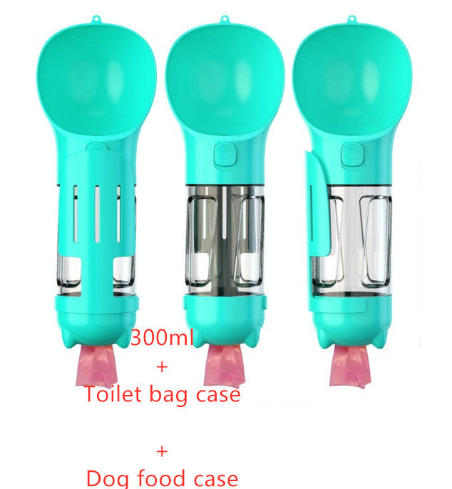 3-in-1 Portable Dog Water Bottle & Feeder - Pet Travel Water Bottle with Bowl & Bag Holder