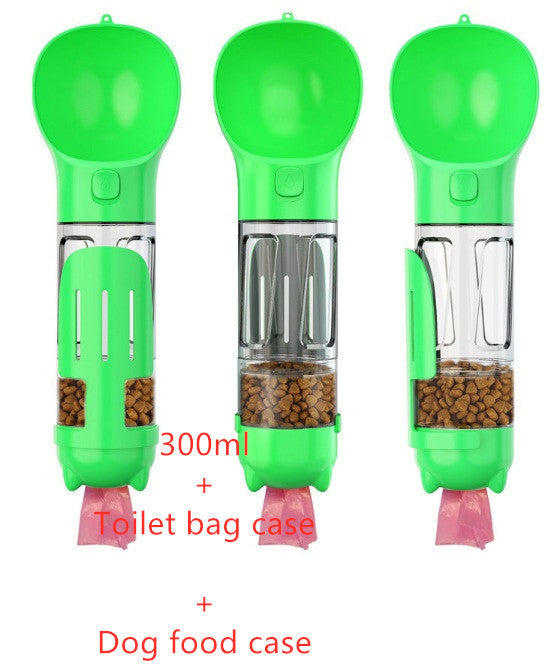 3-in-1 Portable Dog Water Bottle & Feeder - Pet Travel Water Bottle with Bowl & Bag Holder