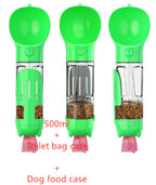 3-in-1 Portable Dog Water Bottle & Feeder - Pet Travel Water Bottle with Bowl & Bag Holder