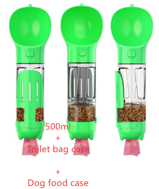 3-in-1 Portable Dog Water Bottle & Feeder - Pet Travel Water Bottle with Bowl & Bag Holder