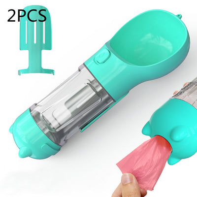 3-in-1 Portable Dog Water Bottle & Feeder - Pet Travel Water Bottle with Bowl & Bag Holder