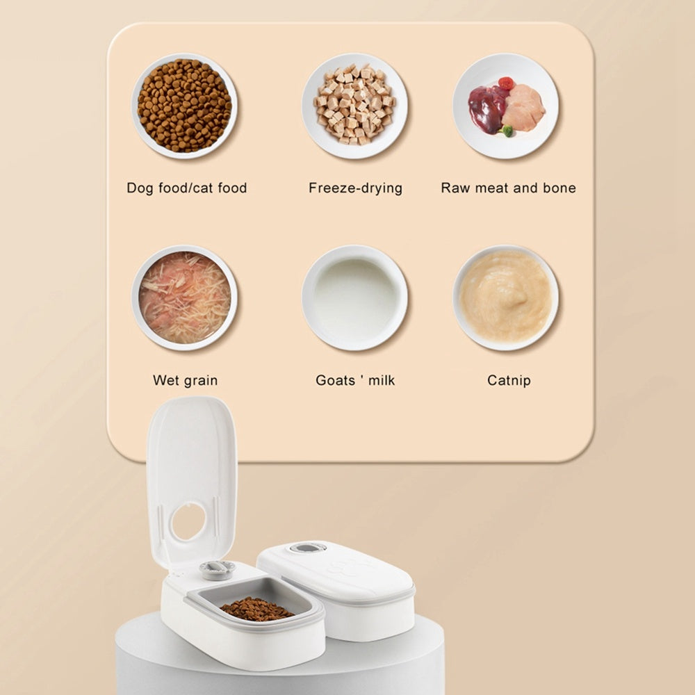 Automatic  Feeder Smart Food Dispenser For Pet -  Timer Stainless Steel Bowl Auto