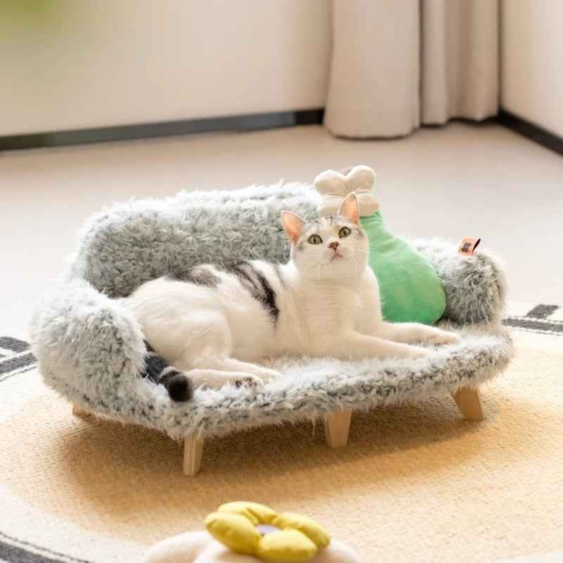 Wooden Pet Bed Kennel Dogs And Cats Bed Luxury Cat Bed