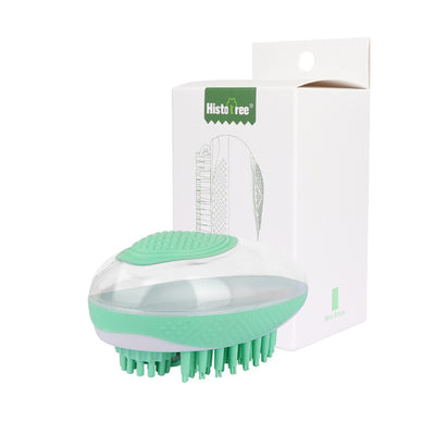 Dog Cat Bath Brush 2-in-1 -  Pet SPA Massage Comb Soft Silicone Pets