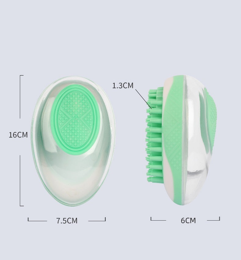 Dog Cat Bath Brush 2-in-1 -  Pet SPA Massage Comb Soft Silicone Pets