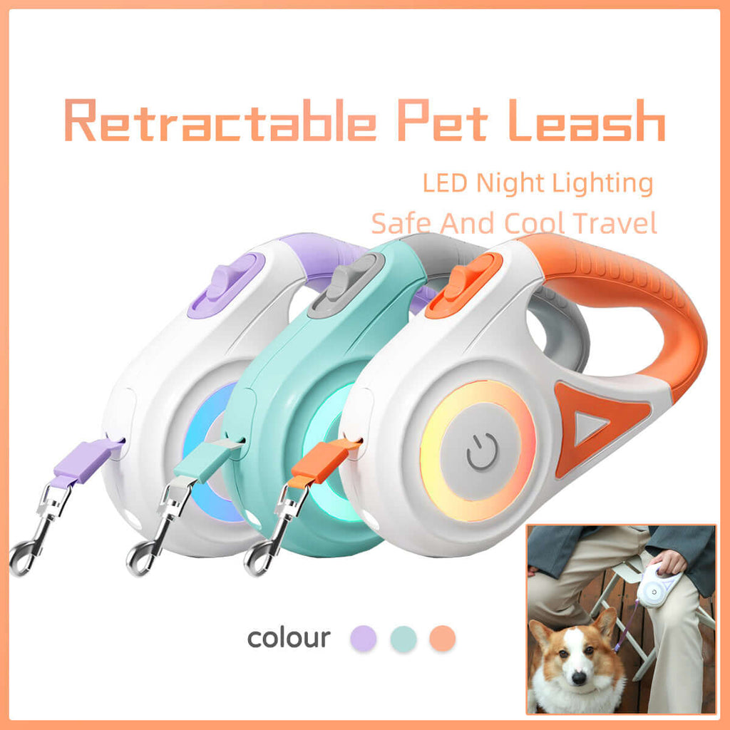 Dog Leash Retractable Leash - Dog Collar Spotlight Automatic