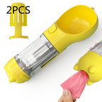 3-in-1 Portable Dog Water Bottle & Feeder - Pet Travel Water Bottle with Bowl & Bag Holder