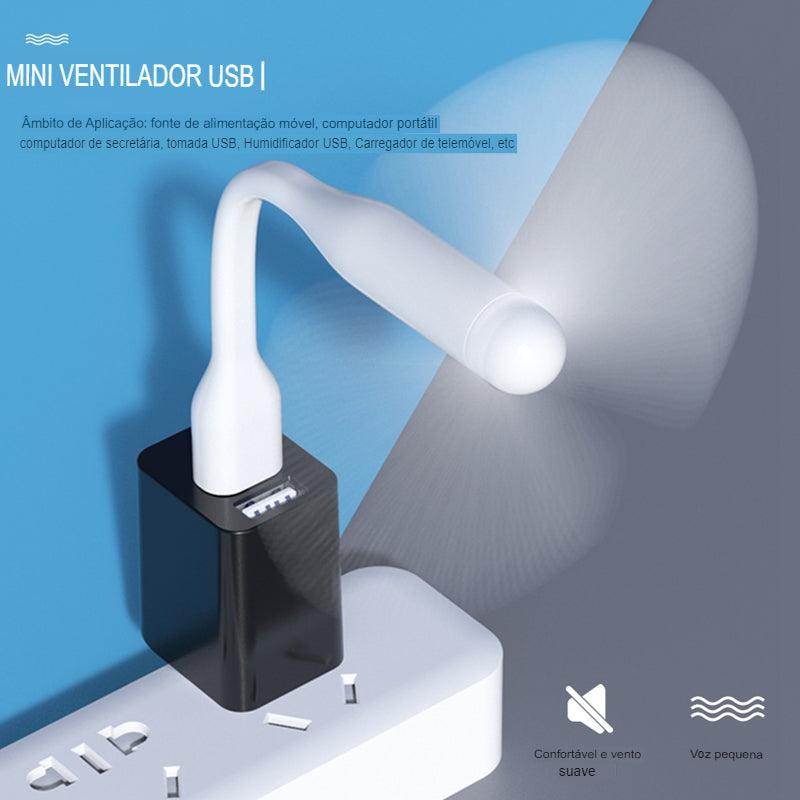 Mini ventilador usb flexível dobrável de refrigeração e usb conduziu a luz para notebook & computado - VITOCLEI STORE