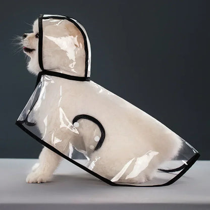 Transparent Waterproof Dog Raincoat