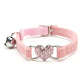 Heart Charm Velvet Cat Collar