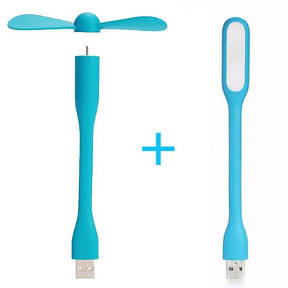 Mini ventilador usb flexível dobrável de refrigeração e usb conduziu a luz para notebook & computado - VITOCLEI STORE