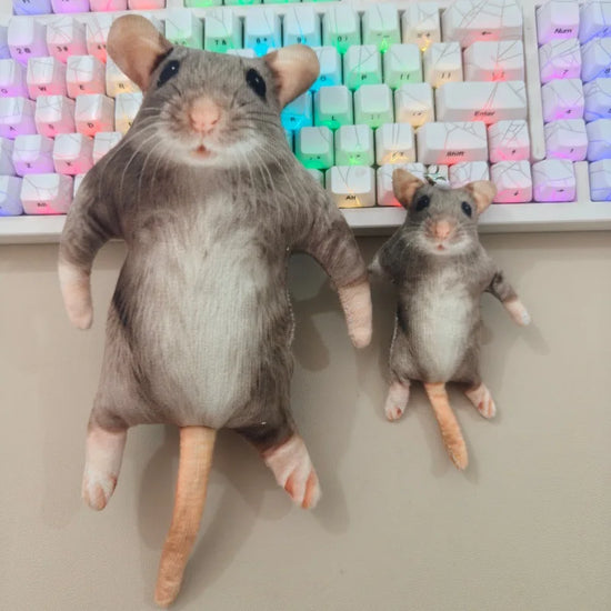 Realistic Plush Rat Cat & Dog Toy