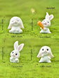 Piece Mini Bunny Figurine Set