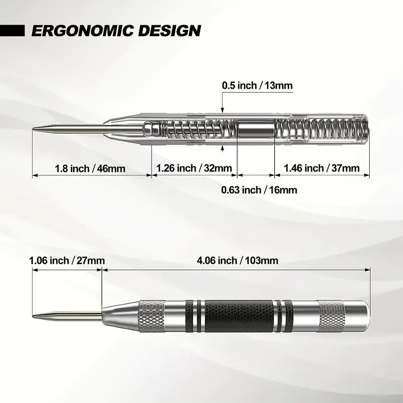 Precision Hole Marker for Wood & Metal – Durable Steel Alignment Tool