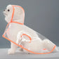 Transparent Waterproof Dog Raincoat