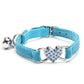 Heart Charm Velvet Cat Collar
