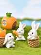 Piece Mini Bunny Figurine Set