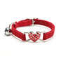 Heart Charm Velvet Cat Collar