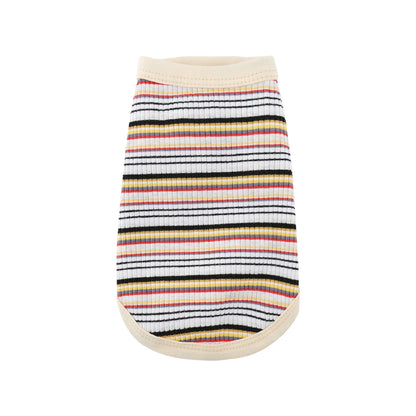 Pink Ribbed Dog Tank Top