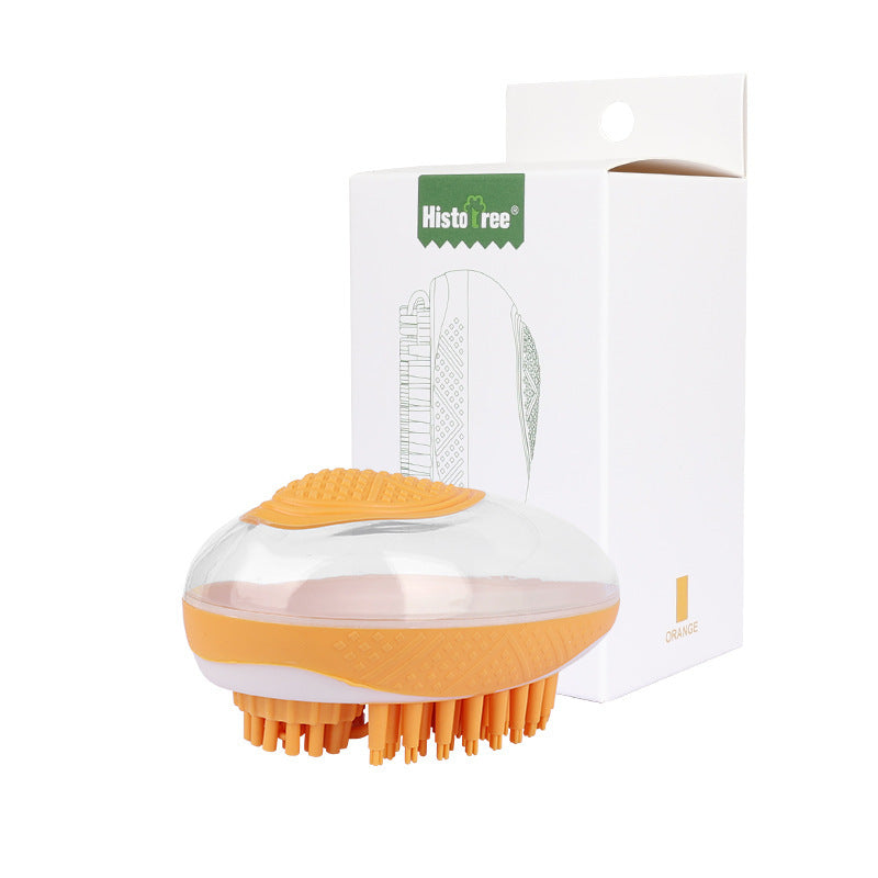 Dog Cat Bath Brush 2-in-1 -  Pet SPA Massage Comb Soft Silicone Pets