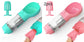 3-in-1 Portable Dog Water Bottle & Feeder - Pet Travel Water Bottle with Bowl & Bag Holder