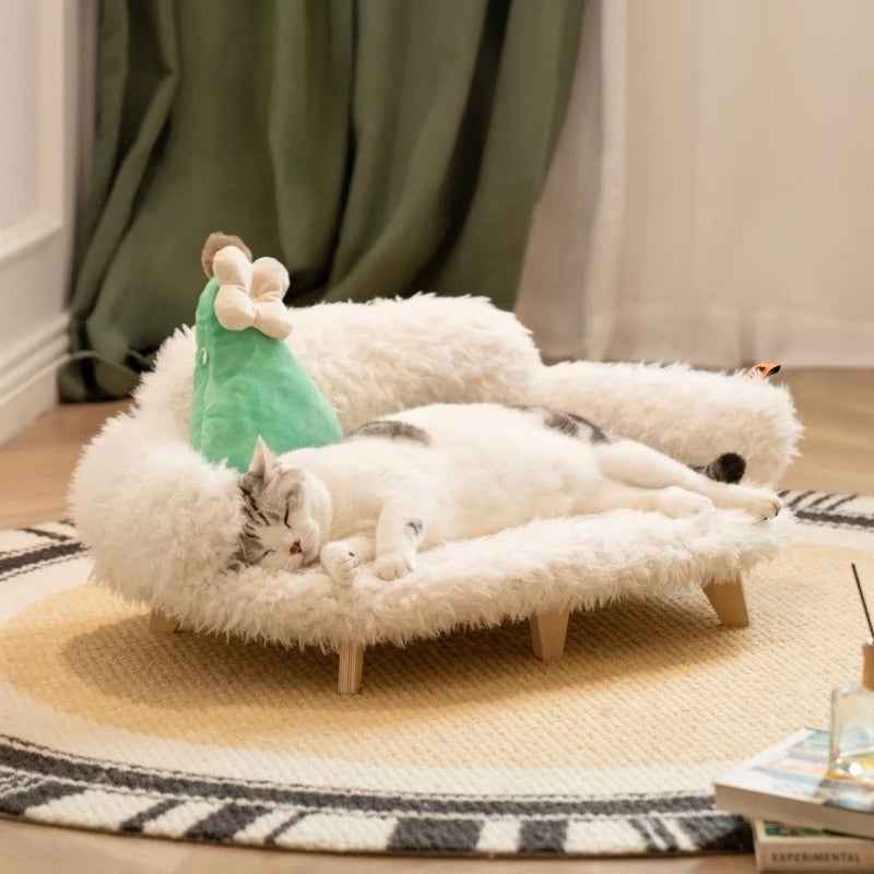 Wooden Pet Bed Kennel Dogs And Cats Bed Luxury Cat Bed