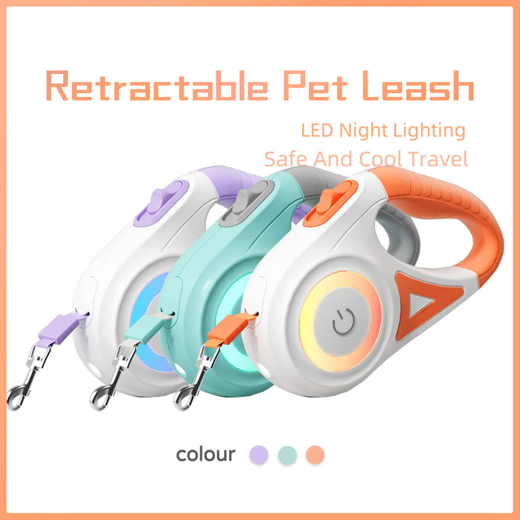 Dog Leash Retractable Leash - Dog Collar Spotlight Automatic