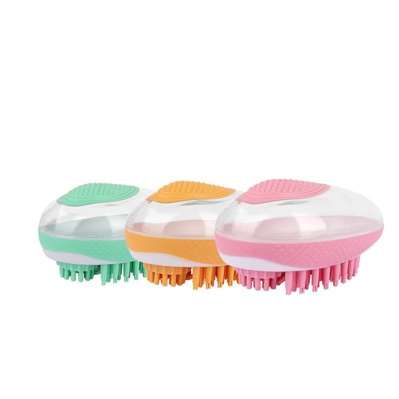 Dog Cat Bath Brush 2-in-1 -  Pet SPA Massage Comb Soft Silicone Pets