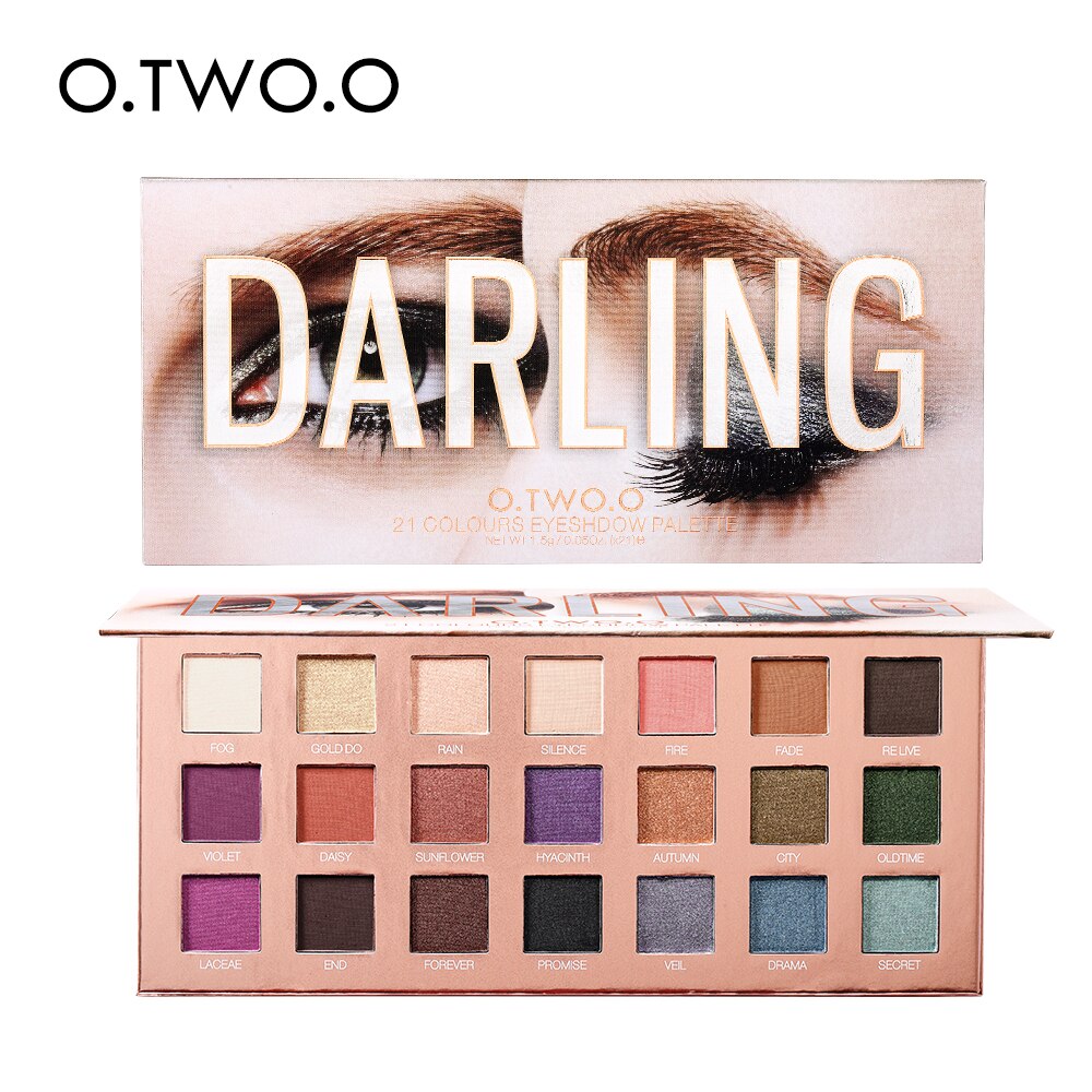 Paleta de Sombras O.TWO.O Glitter - 21 Cores - VITOCLEI STORE