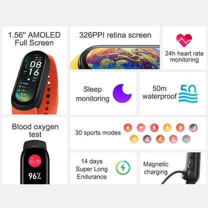 Smartwatch Xiaomi Mi Band 6 Relógio Inteligente - VITOCLEI STORE