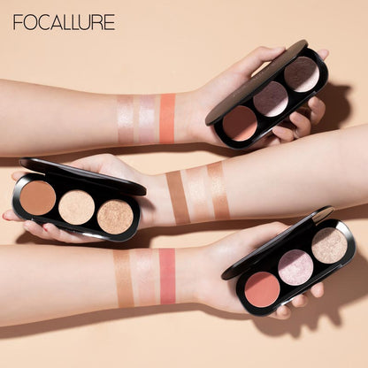 Paleta de Iluminador Focallure - 3 Cores - VITOCLEI STORE