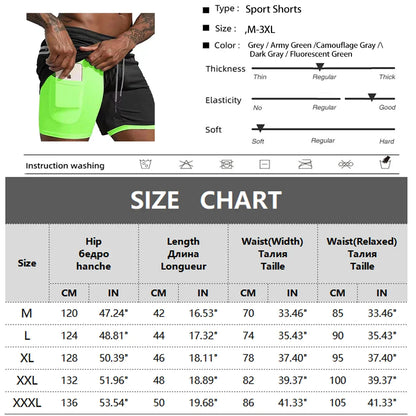 Men's Sport Shorts cool Sportswear Double-deck - VITOCLEI STORE