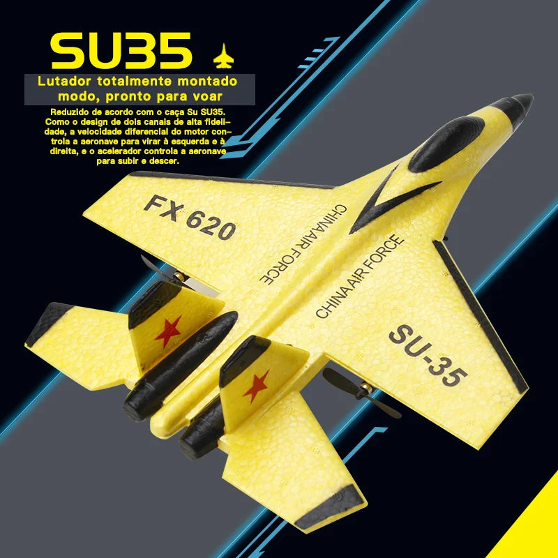 RC Plane SU35 2.4G With LED Lights Aircraft Remote Control - VITOCLEI STORE