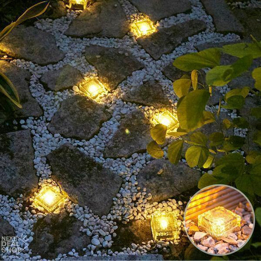 Tijolos de Vidro com Luz movido a Energia Solar - Perfeito para Decoração Externa! - VITOCLEI STORE