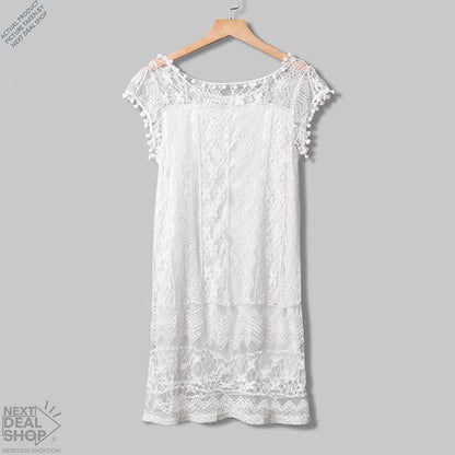 Vestido Curto Renda Boho - VITOCLEI STORE