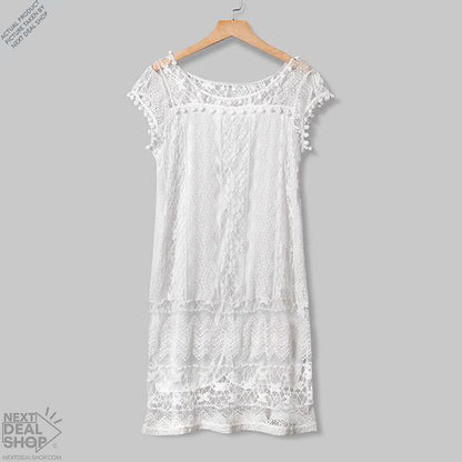 Vestido Curto Renda Boho - VITOCLEI STORE