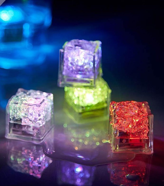 12 Peças de Jogo de Cubos de Gelos de LED com Ativação por Água! - VITOCLEI STORE