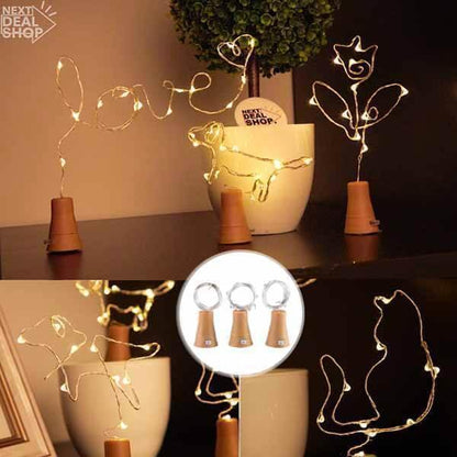 Fio de Luz com Rolha e Painel Solar (Prova D'água) - VITOCLEI STORE