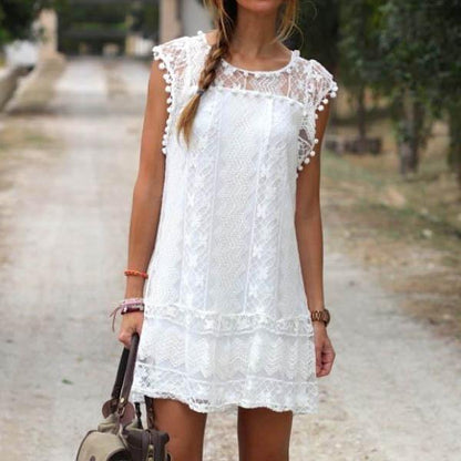 Vestido Curto Renda Boho - VITOCLEI STORE